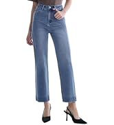 SGIVL Barrel Jeans for Women High Waisted Wide Leg Baggy Cropped Jeans Stretchy Ankle Denim Pants