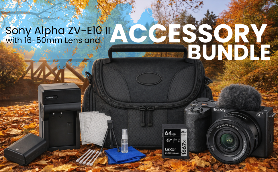 Sony Alpha ZV-E10 II Mirrorless plus accesorries