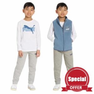 PUMA Kids 3-Piece Vest Set – Full Zip Vest