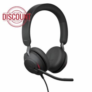 Jabra Evolve2 40 SE (2026 Version) Wired Stereo Noise-Cancelling Headset - Features 3-Microphone Call Technology and USB-C/A Cable - MS Teams Certified