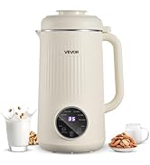 VEVOR 6-in-1 Nut Milk Maker, 20 oz Soy Milk Maker Machine with 6 Blades, for Homemade Oat, Nut, S...