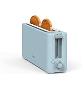 Martha Stewart 2 Slice Long Slot Toaster, Extra Wide for Sourdough & Bagels, 10 Setting Shade Con...