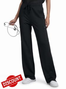 Tapata Wide Leg Scrub Pants for Women - 28/30/32/34 Inseam High Rise Straight Leg Yoga Scrub Uniform Pants with 7 Pockets
