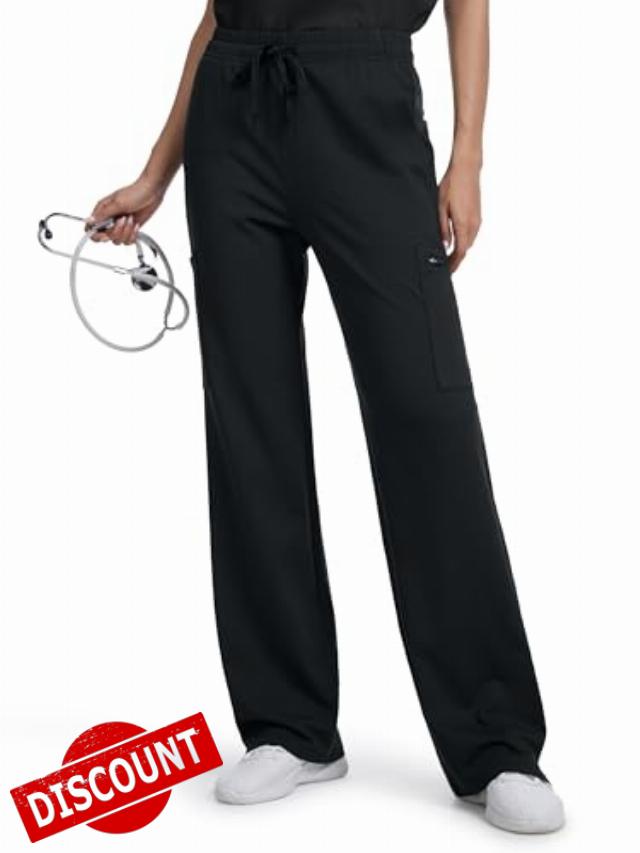 Tapata Wide Leg Scrub Pants for Women - 28/30/32/34 Inseam High Rise Straight Leg Yoga Scrub Uniform Pants with 7 Pockets