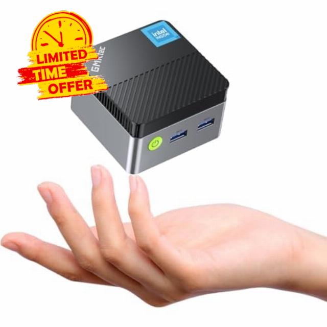 GMKtec Mini PC Intel N97 Processor (Turbo 3.60GHz) 12GB DDR5+512GB SSD Micro Desktop Computer for Business