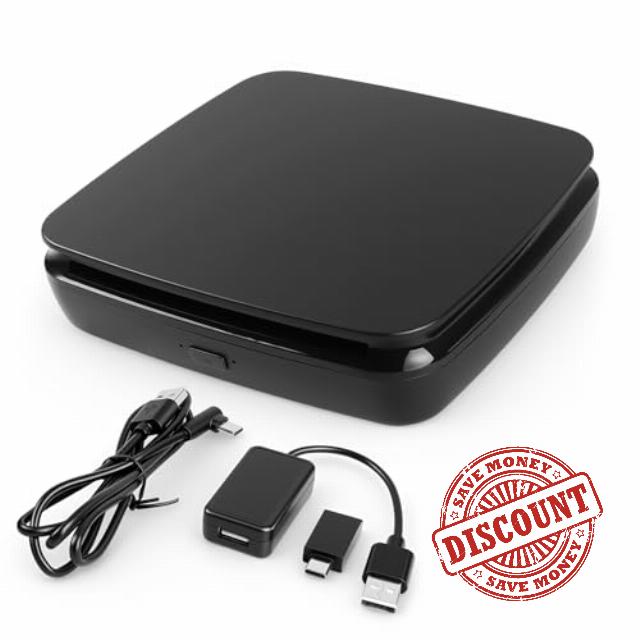 Portable External CD Player for Car with Bluetooth and USB/Type-C Connection
