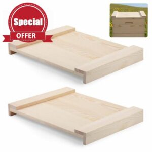 Leinuosen 2 Pack 10 Frame Bee Hive Top Cover Beekeeping Migratory Top Cover