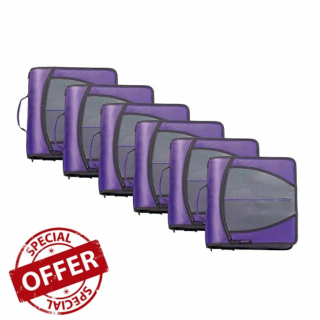 Case-it Mighty Zip Tab School Zipper Binder | 3-Inch O-Rings