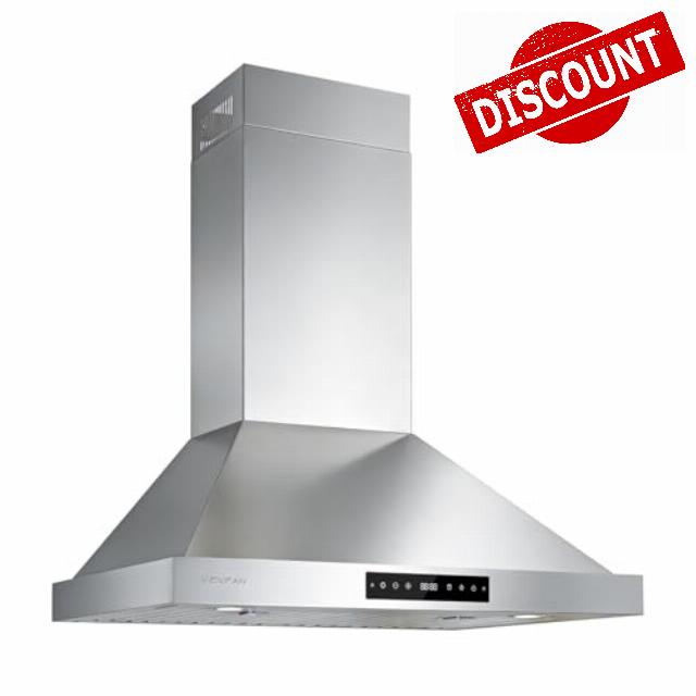 1200 CFM Wall Mount 30 Inch Range Hood – Stainless Steel Kitchen Vent Hood with Gesture Control