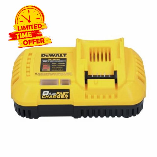 DEWALT DCB118R 20V MAX/60V MAX FLEXVOLT 8 Amp Fast Charger (Renewed)
