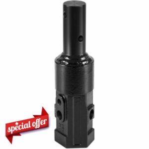 Heavy Duty Auger Adapter 2" Female Hex to 2" Male Round Bit Converter for Auger