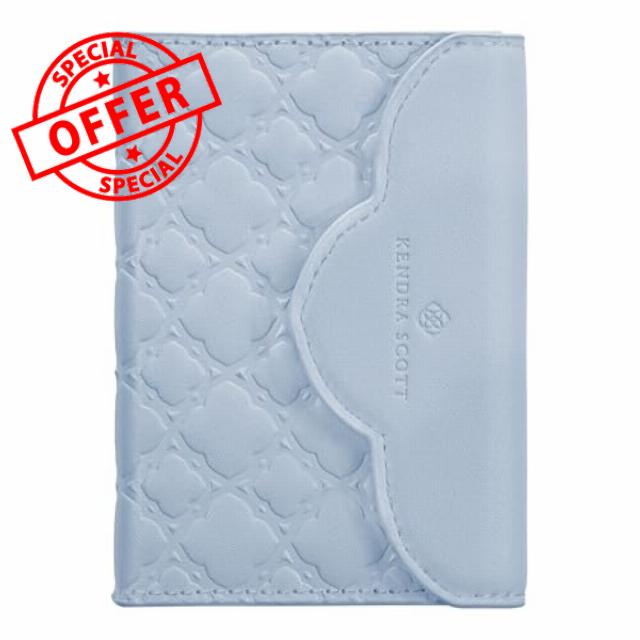Kendra Scott Trifold MagSafe Wallet/Card Holder - Compatible with MagSafe Phones and Cases - Blue Filigree