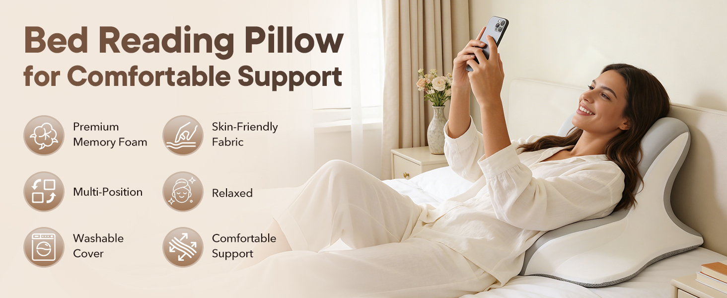 bed reading pillow