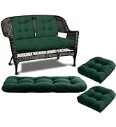 DVUAY Wicker Chair Cushions 3 Piece Set, Waterproof Outdoor Cushion for Patio Furniture, Loveseat...