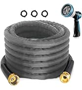25FT Garden Hose, Burst-Resistant Heavy Duty Water Hose – 600PSI High Pressure, Never-Kink Techno...