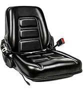TICSEA Universal Forklift Seat,Tractor Seat with Adjustable Back,Safety Belt and Operator Positio...