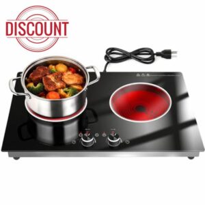2 Burners Electric Cooktop 24 Inch