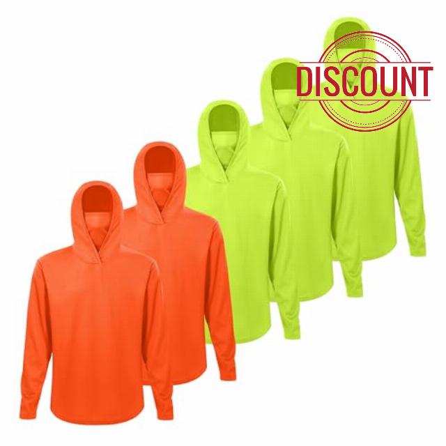 Men's Long Sleeve Hooded T-Shirts with Face Mask