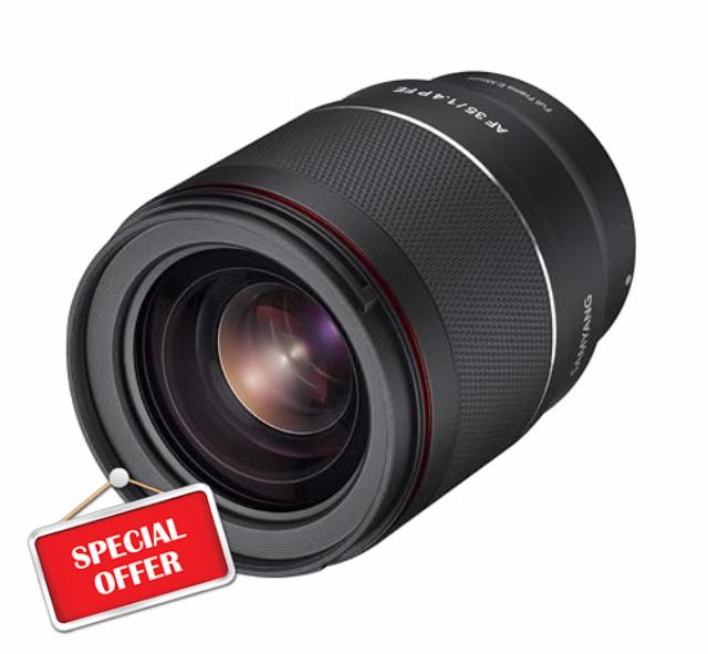 Rokinon Prima AF 35mm F1.4 Full Frame Wide Angle Lens for Sony FE Mount (Renewed)