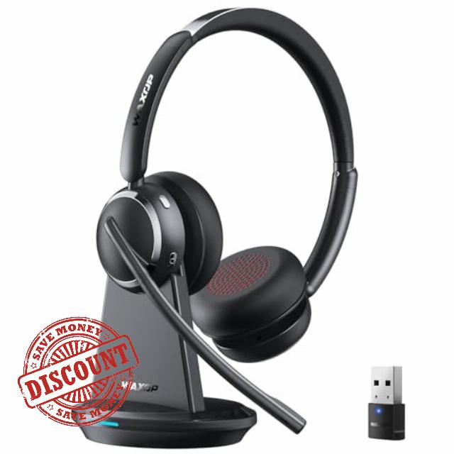 Wireless Headset with Mic for Work