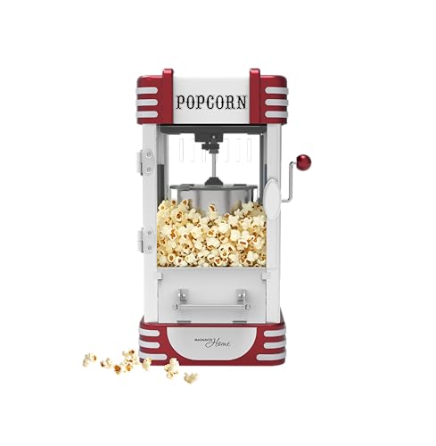 Popcorn Maker Machine Movie Theater/Cinema Style Popper with 2-Sided Serving Scoop. 2.5 Ounce