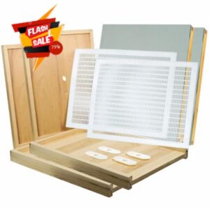 12 Pcs Beehive Parts Kit Natural Wood for 10 Frame Langstroth Bee Hive