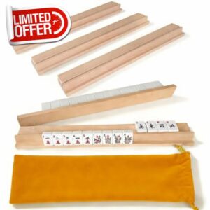 Beech Wood Mahjong Racks with Pushers