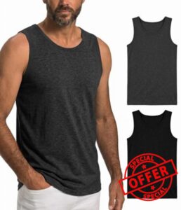 Men's 100% Merino Wool Tank Top 2 Pack