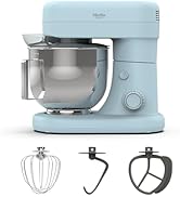 Martha Stewart  Tilt-Head Stand Mixer, 12 Speed, 5.3QT Stainless Steel Bowl, Splash Guard with Po...