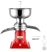 VEVOR Electric Milk Cream Separator, 60L/H Output 10500RPM Milk Cream Centrifugal Separator, 304 ...