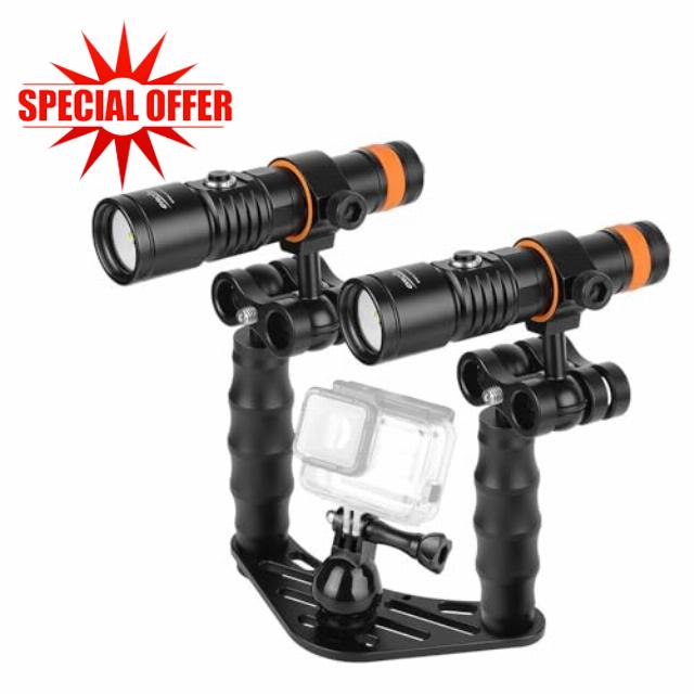 ORCATORCH D710V MK2 Dual Underwater Video Light Kit