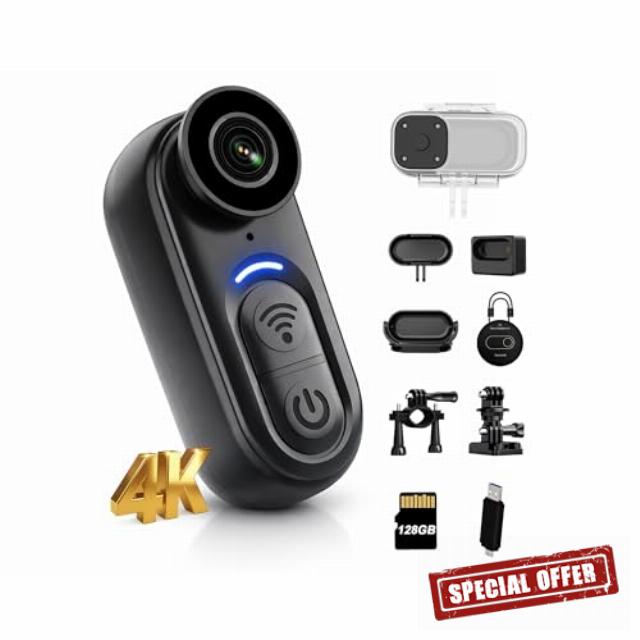 4K Mini Body Camera with 6-Axis Stabilization