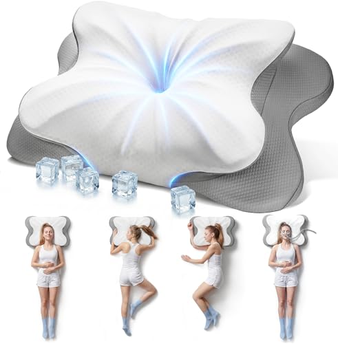 4-Height Adjustable Oeko-TEX Memory Foam Contour Pillow for Sleeping