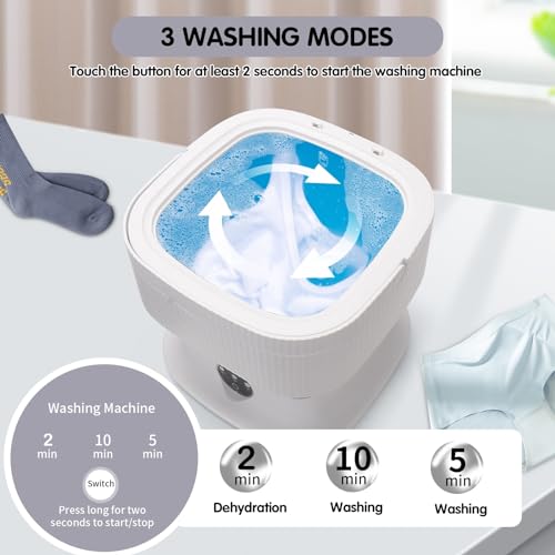 15L Collapsible Travel Mini Washer and Dryer Combo