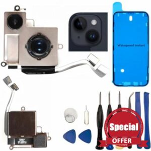 Original for iPhone 14 Main Rear Camera Replacement OEM for iPhone 14 Back Camera Replacement 12MP HD Video HDR Photo Lens Module Repair Tool Kit for A2649 A2881 A2882 A2883 A2884