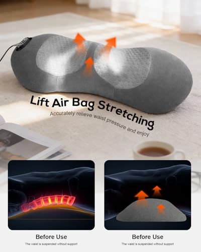 Lumbar Support Pillow with Ergonomic Memory Foam for Bed and Chai