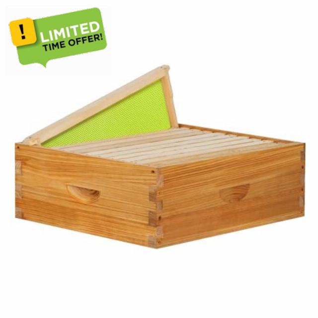 10 Frame Bee Hive Box Langstroth Medium Super Box Dipped in Beeswax