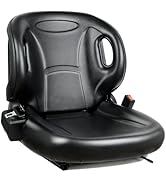 TICSEA Universal Forklift Seat, Tractor Seat with Adjustable Angle Back,Micro Switch and Slide,fo...