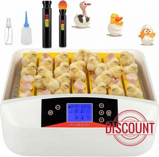 Egg Incubator with Auto Turner & Humidity Control – High Hatch Rate Poultry Hatcher for Chicken Duck Quail