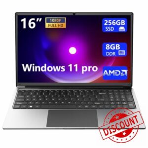 Laptop 16-inch 8GB DDR 256GB SSD portable laptop computer