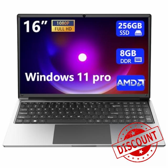Laptop 16-inch 8GB DDR 256GB SSD portable laptop computer