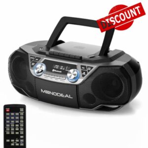 MONODEAL CD Player & Cassette Tape Player with Bluetooth