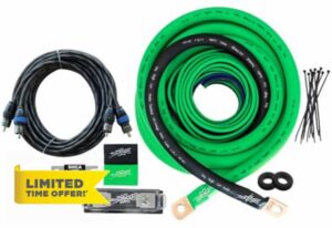 Sky High Car Audio 1/0 Gauge Amplifier Wiring Kit – Complete Amp Install Kit with Power Wire