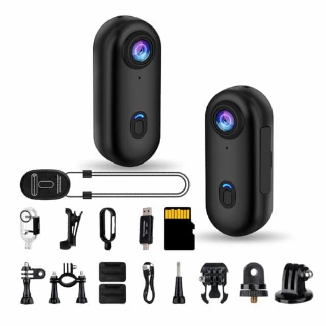 i3 4K Small POV Body Camera with Audio and Video Recording Accessories Kit Bundle