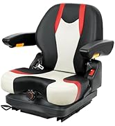 TICSEA Tractor Suspension Seat, Fold Down Forklift seat with Adjustable Angle Back, Micro Switch,...