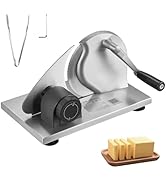 VEVOR Cheese Slicer,Butter Cutter with Wire 1 cm & 2 cm Cheeser Butter Cutting Blade Replaceable ...