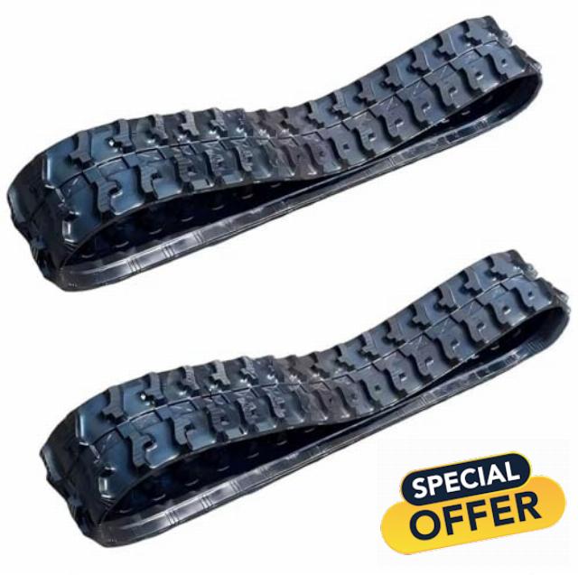 2 pcs Excavator Rubber Track 180 x 72 x 37 fits 0.8Tons-2Tons Mini Excavators Caterpillar