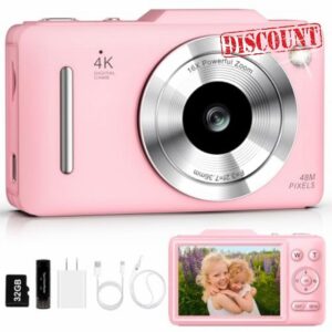 Digital Camera 4K Autofocus Vlogging Camera for Photography with 16X Zoom Anti Shake