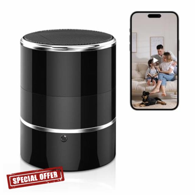 Hidden Spy WiFi Camera in Bluetooth Speaker with 240° Viewing Angle