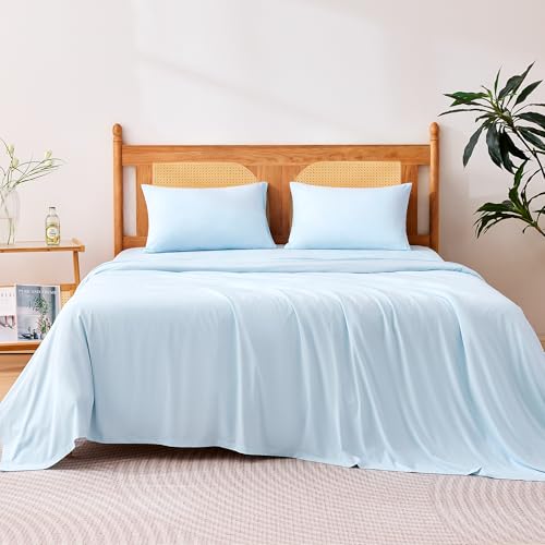 4 Piece 100% Recycled Polyester Bed Sheet Set for Hot Sleepers